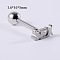 Word SEX 304 Stainless Steel Straight Barbell 15 Gauge Piercing Tongue Rings for Women Men, Stainless Steel Color, 16mm, Pin: 1.6mm, Head: 5mm