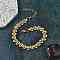 304 Stainless Steel Oval Link Bracelets for Women, Ion Plating(IP), Golden, 7-1/4x1/4 inch(18.4x0.8cm)