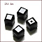 K9 Glass, Imitation Austrian Crystal Beads, Grade AAA, Faceted, Cube, Black, 5~5.5x5~5.5x5~5.5mm(size within the error range of 0.5~1mm), Hole: 0.7~0.9mm