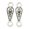 Tibetan Style Alloy Connector Charms, Teardrop Links, Lead Free & Cadmium Free, Antique Silver, 34x10.5x4.5mm, Hole: 4.5mm, about 746pcs/1000g