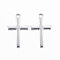 Tarnish Resistant 304 Stainless Steel Charms, Cross Pendants, Stainless Steel Color, 15.5x9.5x0.8mm, Hole: 1mm