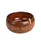 Wood Yarn Bowl Holder, Knitting Wool Storage, with Stopper, Coconut Brown, 15.5x7.5cm