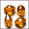 Imitation Austrian Crystal Beads, Grade AAA, K9 Glass, Faceted, Bicone, Orange, 8x11mm, Hole: 0.9~1mm
