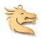 201 Stainless Steel Pendants, Dragon Charms, Golden, 15x17x1mm, Hole: 1.5mm