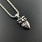 Vintage Owl Pendant Punk Necklace 304 Stainless Steel Unisex Jewelry Accessory, Stainless Steel Color