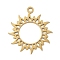 201 Stainless Steel Pendants, Sun, Golden, 27x24x1mm, Hole: 2mm