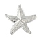 304 Stainless Steel Pendants, Starfish, Stainless Steel Color, 43.5x43x7mm, Hole: 5.5x3mm