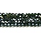 Transparent Electroplate Glass Beads Strands, AB Color Plated, Faceted, Bicone, Dark Green, 4x4mm, Hole: 0.8mm, about 80~85pcs/strand, 30~32cm