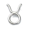 Rack Plating Brass Pendants, Long-Lasting Plated, Lead Free & Cadmium Free, 12 Constellations, Taurus, 15x10x3.5mm, Hole: 1.2mm
