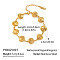 Stainless Steel Shell Link Chain Bracelets for Women, Real 18K Gold Plated, 7-1/2 inch(19cm)