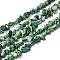 Natural Imperial Jasper Bead Strands, Dyed, Chips, Teal, 6~10x5~8x4~6mm, Hole: 1.2mm, about 79pcs/strand, 15.75 inch(40cm)