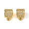 Brass Brass Micro Pave Cubic Zirconia Tube Bails, Cadmium Free & Nickel Free & Lead Free, Loop Bails, Column, Real 18K Gold Plated, 9x6.5x6.5mm, Hole: 1.2mm, Inner Diameter: 3.6mm