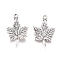 Alloy Pendants, for Jewelry Making, Maple Leaf, Antique Silver, 23x15x2mm, Hole: 1.5mm
