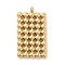 Ion Plating(IP) 304 Stainless Steel Pendants, Rectangle Charm, Golden, 27x15x2.8mm, Hole: 1.5mm