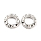 Rack Plating Alloy Linking Rings, Cadmium Free & Nickel Free & Lead Free, Irregular Hammered Round Ring, Platinum, 10x2mm, Inner Diameter: 5.5mm