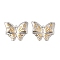 304 Stainless Steel Pendants, Butterfly Charm, Golden & Stainless Steel Color, 25x30x2.5mm, Hole: 1.5mm
