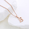Stainless Steel Letter Pendant Necklaces for Women Men, Rose Gold, Letter B