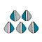 Transparent Resin & Wood Pendants, Teardrop, Two Tone, Steel Blue, 32.5~33x27.3~27.9x3.5mm, Hole: 2mm