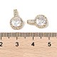 Латунные микро проложить кубического циркония подвески KK-R219-25G-3