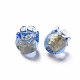 Ручная работа золотой фольги Lampwork бисер FOIL-T004-04C-2