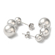 Серьги-гвоздики из латуни с круглым шариком и стойкой EJEW-Q786-05P-2