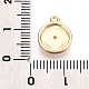 Латунные микропаве прозрачные подвески с фианитом KK-T075-01G-3