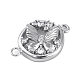 Латунные подвески из прозрачного кубического циркония KK-Z066-08P-2
