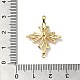 Подвески из латуни и прозрачного стекла со стразами KK-B079-14G-3