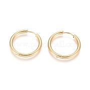 Серьги-кольца Huggie Hoop из нержавеющей стали 304 с ионным покрытием (IP) EJEW-F111B-23mm-G