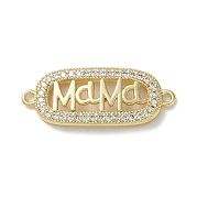 Звенья из латуни с микропаве ко Дню матери KK-M287-03G