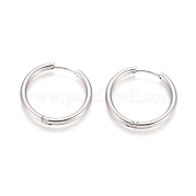 Серьги-кольца Huggie Hoop из нержавеющей стали 304 EJEW-F111B-25mm-P