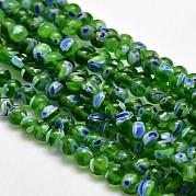 Круглые Millefiori стеклянные бусины нити LK-P001-09