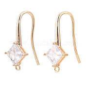 Крюк латунные серьги ZIRC-Q019-002G