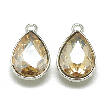 Сплав стекла подвески PALLOY-T028-10x14mm-06-1