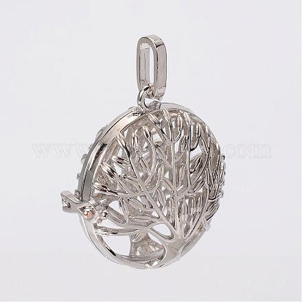 Филигранные плоские круглые подвески из латуни KK-K115-08P-NR-1
