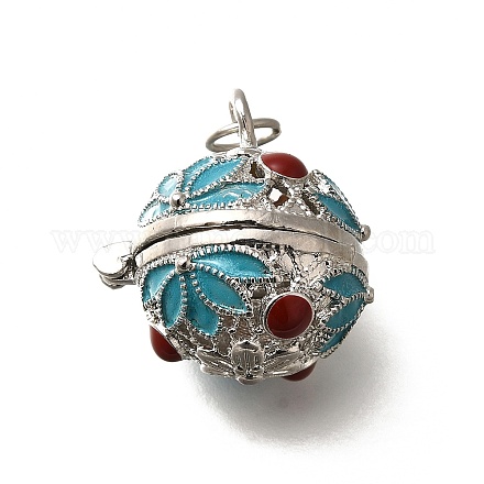 Подвески из латуни с эмалированными бусинами KK-M313-42P-01-1