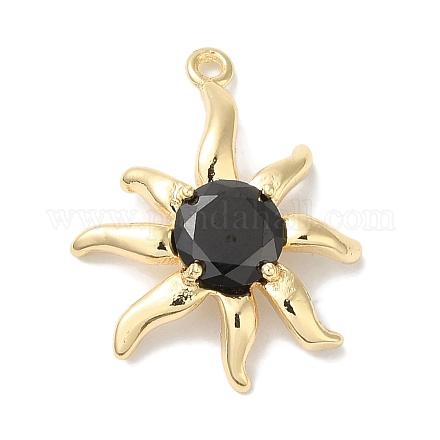 Микро из латуни со стеклянными подвесками KK-U013-05G-1
