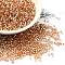 Glass Seed Beads, Silver Lined, Cylinder, Light Salmon, 2x1.5mm, Hole: 1.4mm, about 5599pcs/50g