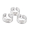 Tarnish Resistant Unisex 304 Stainless Steel Wide Band Finger Rings, Long-Lasting Plated, Letter V, Stainless Steel Color, US Size 9(18.9mm), 8mm