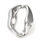 Non-Tarnish 304 Stainless Steel Linking Rings, Irregular Oval Connector, Stainless Steel Color, 20.5x14.5x3mm, Inner Diameter: 16x5mm