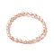 Natural Pearl Beaded Stretch Bracelet for Women, PeachPuff, Inner Diameter: 2-1/4 inch(5.6cm)