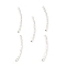 Alloy Textured Curved Tube Beads, Silver, 24.5x3x1.5mm, Hole: 0.8mm