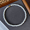 Plastic White Round Imitation Pearl Beaded Necklaces with Magnetic Clasps for Women, White, 15.75 inch(40cm), bead: 8mm