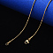 PVD Vacuum Plating 304 Stainless Steel Round Snake Chain Necklace, with Rondelle Beads and Lobster Claw Clasp, Real 18K Gold Plated, 19.68 inch(50cm)x1.5mm