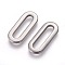 Tarnish Resistant 304 Stainless Steel Linking Rings, Oval, Stainless Steel Color, 20.3~20.5x8.5x1.7mm, Hole: 15.5x3.5mm