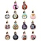 Alloy Pendant, Lead Free & Cadmium Free & Nickel Free, Lamp Bulb with Cat Shape, Mixed Color, 28x17x1.5mm, Hole: 1.8mm