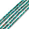 Natural Chrysocolla Beads Strands, Faceted, Cube, 2x2x2mm, Hole: 0.6mm, about 177pcs/strand, 15.35 inch(39cm)