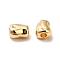 Brass Beads, Cadmium Free & Nickel Free & Lead Free, Long-Lasting Plated, Oval, Real 18K Gold Plated, 5.5x4.5x3mm, Hole: 1.6mm
