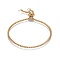 Adjustable 304 Stainless Steel Slider Bracelets, Bolo Bracelets, with Box Chains and Slider Beads, Golden, 9-1/2 inch(24cm), 2.5mm