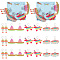 Cinco de Mayo Opaque Printed Acrylic Pendant Locking Stitch Markers, 304 Stainless Steel Leverback Earring & Steel Wine Glass Charm Rings Stitch Marker, Sombrero/Racket/Horse, Mixed Color, 4.4~5.4cm, 4 style, 3pcs/style, 12pcs/set